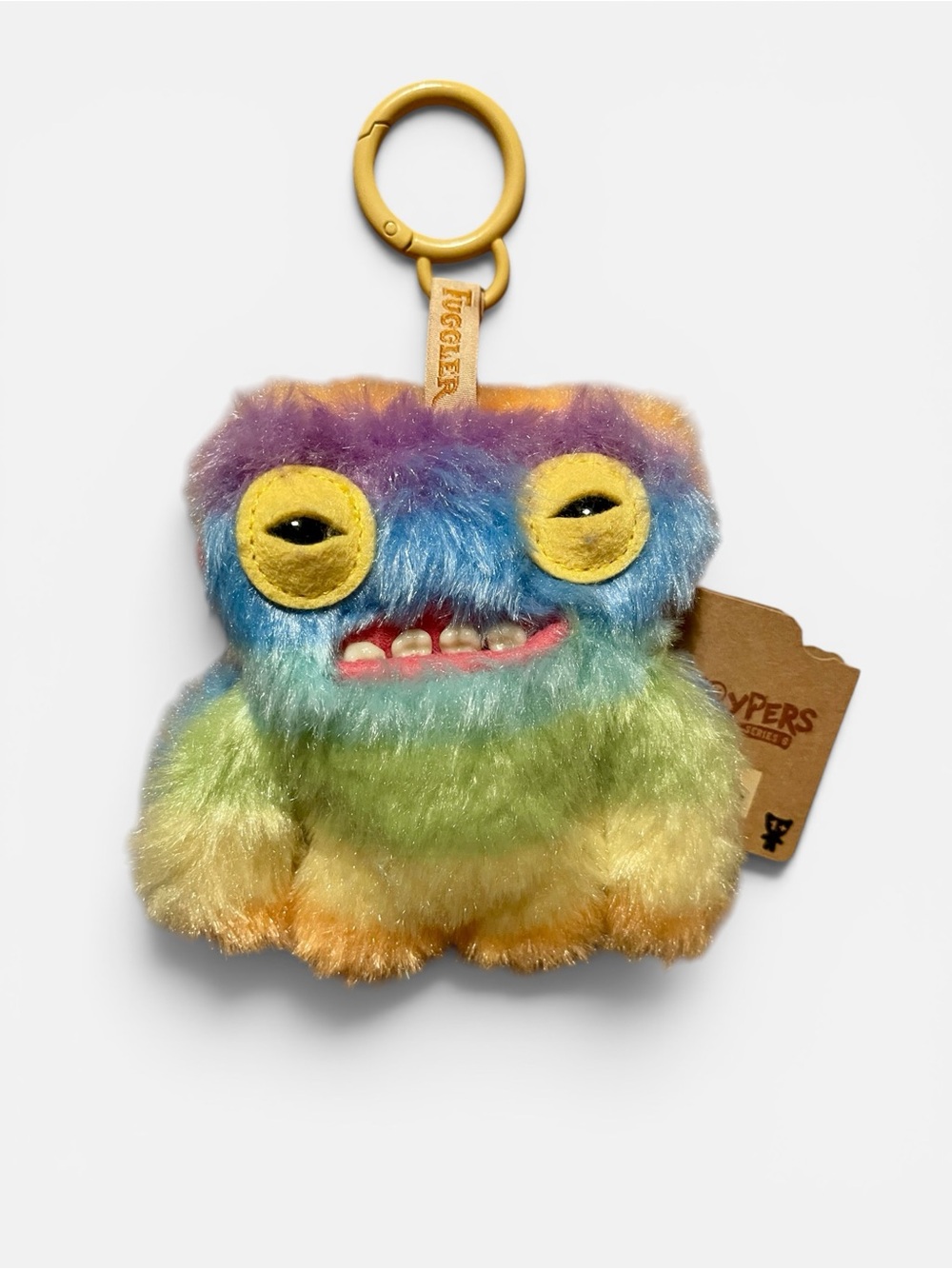 Huggers Rainbow Plush Monster Keychain Card Holder